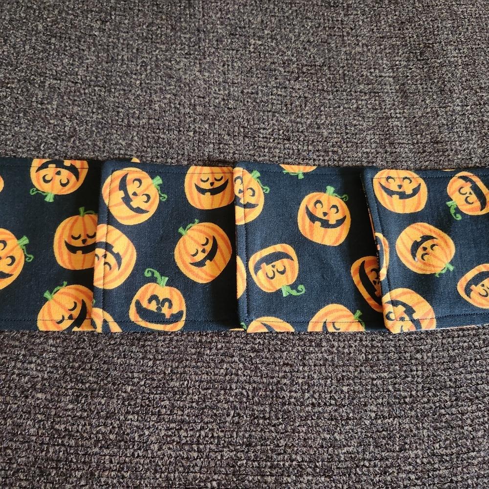 Halloween Coasters Set Of 4 Pumpkins Black Orange New